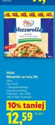 Lidl Mozzarella ser tarty XXL Pilos oferta
