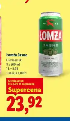 Lidl Piwo Łomża Jasne 8-pak oferta