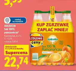 Lidl Sok pomarańczowy 100% Solevita 6-pak oferta