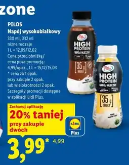 Lidl Napój wysokobiałkowy Pilos czekoladowy oferta