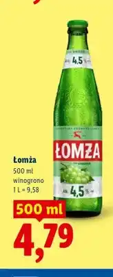 Lidl Piwo Łomża winogrono oferta