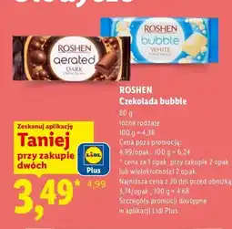 Lidl Czekolada ciemna napowietrzana Roshen bubble oferta