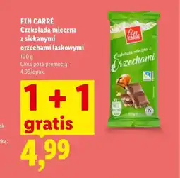 Lidl Czekolada mleczna z siekanymi orzechami laskowymi Fin Carré oferta