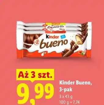 Lidl Baton Kinder Bueno 3-pak oferta