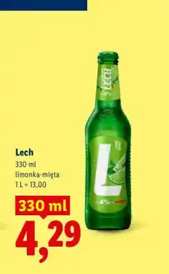 Lidl Piwo Lech limonka-mięta oferta