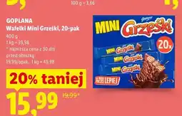 Lidl Wafelki Mini Grześki Goplana 20-pak oferta