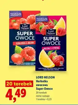 Lidl Herbatka owocowa Lord Nelson Super Owoce Dzika Róża & Malina oferta