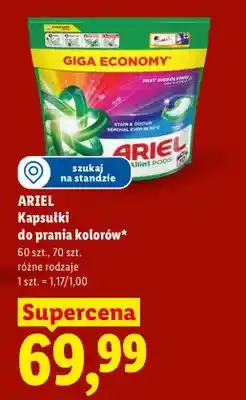 Lidl Kapsułki do prania Ariel do kolorów oferta