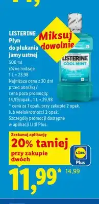 Lidl Płyn do płukania jamy ustnej Listerine oferta