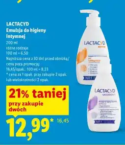 Lidl Emulsja do higieny intymnej Lactacyd Femina oferta