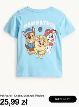 C&A T-shirt dziecięcy Psi Patrol Chase Marshall Rubble oferta