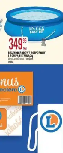 E.Leclerc Basen ogrodowy rozporowy z pompą filtrującą oferta
