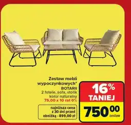 Carrefour Zestaw mebli wypoczynkowych BOTARII oferta