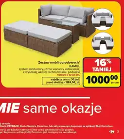 Carrefour Zestaw mebli ogrodowych KAMILL oferta