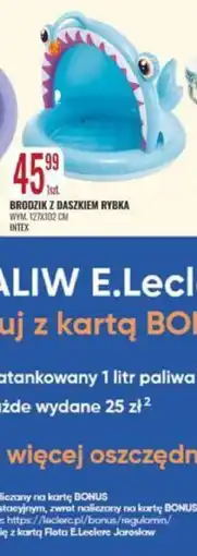 E.Leclerc Brodzik z daszkiem rybka Intex oferta