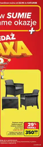 Carrefour Zestaw mebli balkonowych VENEZIA TERRACE technorattan oferta