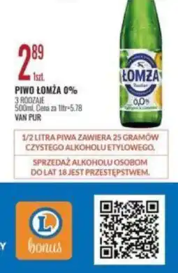 E.Leclerc Piwo Łomża Radler 0.0% oferta