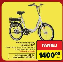 Carrefour Rower elektryczny składany 20 oferta