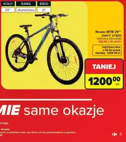 Carrefour Rower MTB 29 SWIFT, STEED oferta