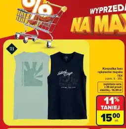 Carrefour Koszulka bez rękawów męska TEX oferta