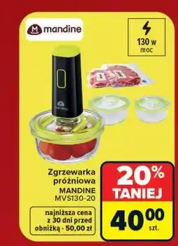 Carrefour Zgrzewarka próżniowa MANDINE MVS130-20 oferta