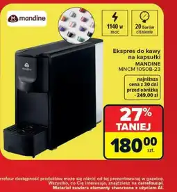 Carrefour Ekspres do kawy na kapsułki MANDINE MNCM 1050B-23 oferta