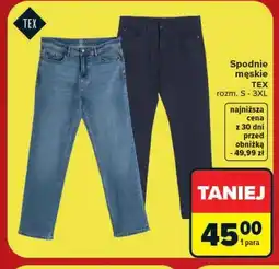 Carrefour Spodnie męskie TEX oferta