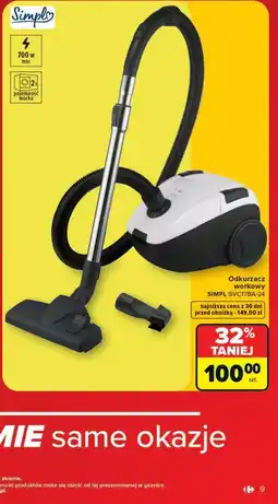 Carrefour Odkurzacz workowy SIMPL SVC17BA-24 oferta