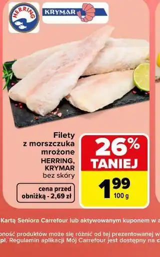 Carrefour Filety z morszczuka mrożone Herring Krymar bez skóry oferta