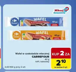 Carrefour Express Wafel w czekoladzie mlecznej toffi Carrefour Classic oferta