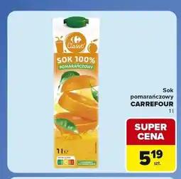 Carrefour Express Sok pomarańczowy 100% Carrefour Classic oferta