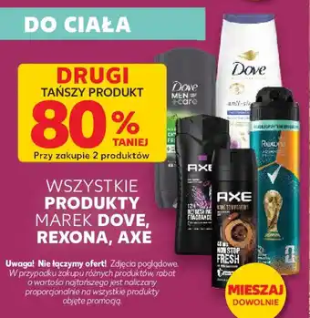 Wszystkie produkty marek Dove, Rexona, Axe