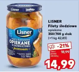 Kaufland LISNER Filety śledziowe opiekane 350/700 g słoik oferta