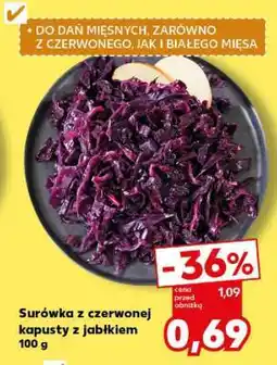Kaufland Surówka z czerwonej kapusty z jabłkiem oferta