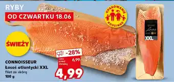Kaufland CONNOISSEUR Łosoś atlantycki XXL filet ze skórą 100 g oferta