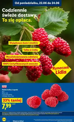 Lidl Polskie maliny z Legsadu oferta