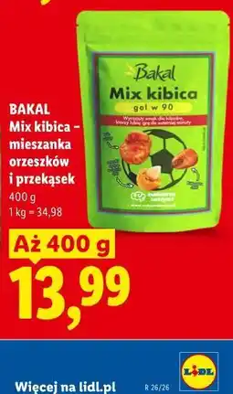 Lidl Bakal Mix kibica - mieszanka orzeszków i przekąsek oferta