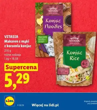 Lidl VITASIA Makaron z mąki z korzenia konjac oferta