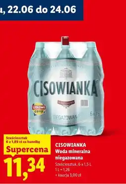 Lidl Cisowianka Woda mineralna niegazowana oferta