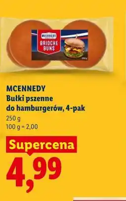 Lidl MCENNEDY Bułki pszenne do hamburgerów, 4-pak oferta