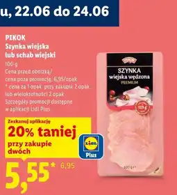 Lidl PIKOK Szynka wiejska lub schab wiejski oferta