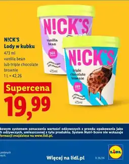 Lidl N!CK'S Lody w kubku oferta