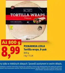 Lidl PIEKARNIA LIDLA Tortilla wraps, 8-pak oferta