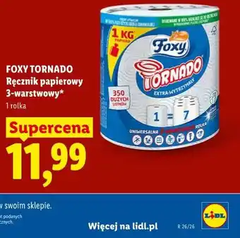 Lidl FOXY TORNADO Ręcznik papierowy 3-warstwowy oferta