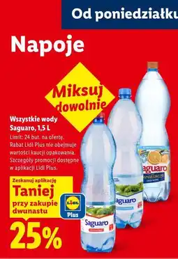 Lidl Saguaro Wszystkie wody Saguaro oferta