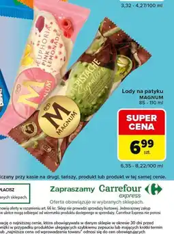 Carrefour Express Lody na patyku Magnum oferta