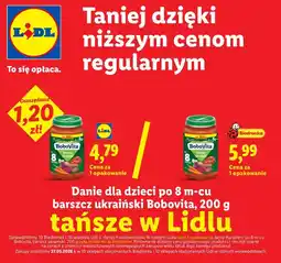 Lidl BoboVita Danie dla dzieci po 8 m-cu barszcz ukraiński oferta