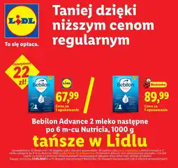 Lidl Bebilon Advance 2 mleko następne po 6 m-cu Nutricia oferta