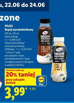 Lidl Pilos High Protein Napój mleczny oferta