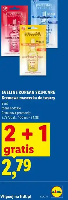 Lidl EVELINE KOREAN SKINCARE Kremowa maseczka do twarzy oferta